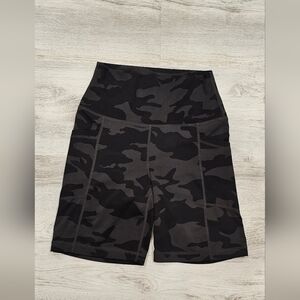 Black Camo Biker Shorts